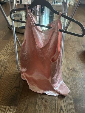 Women’s Satin Pink Halter Tank Top